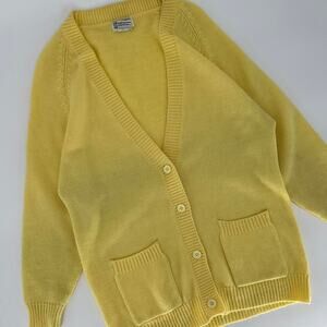 Vintage Sunshine Yellow Cardigan Woman’s M Spring time